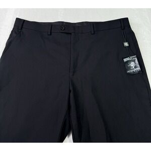 NWT LAUREN RALPH LAUREN Mens Black Dress Pants 100% Wool Ultraflex 38X32 Stretch